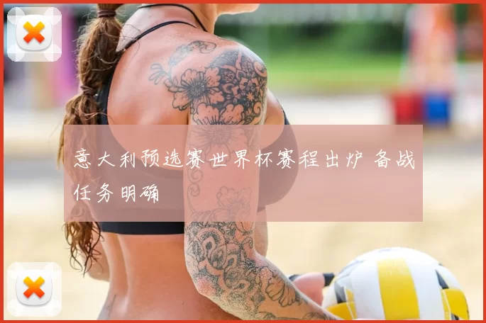 意大利预选赛世界杯赛程出炉 备战任务明确